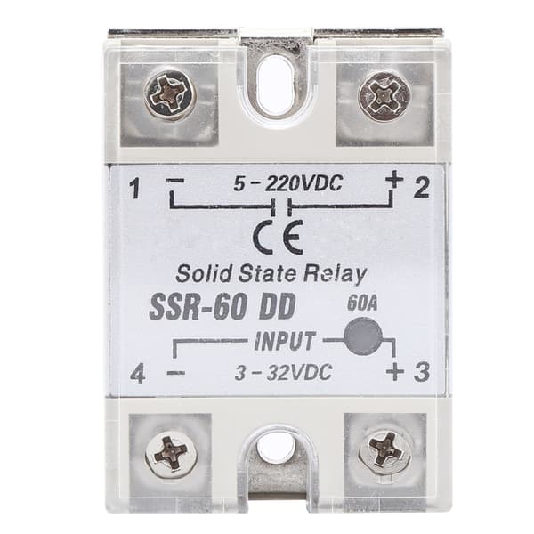 SSR60 DD Solid State Relä DC Icke-Kontakt Brytare 5-220VDC Hög Kvalitet