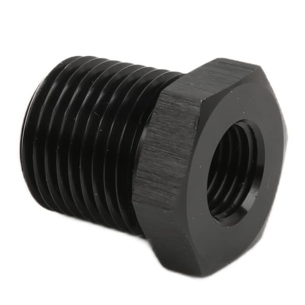 1/4in NPT Han til 1/8in NPT Hun Reducer Adapter Sort Fitting Biltilbehør