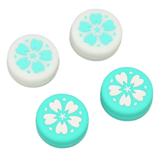 Switch Lite Blå Blød Silikone Joystick Hætter 4 Pak Anti Slip Tommelfingergreb