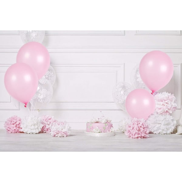 Vaaleanpunaiset heliumpallot, vaaleanpunaiset ilmapallot Ø 30cm tytöille, lapsille, syntymäpäiväehtoollinen ja kaste, häät, ystävänpäivän juhlakoristeet (100 kpl)