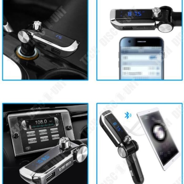 TD® bilsändare, Dubbel USB -portti, Vikbart ja instickbart kort, Handsfreesamtal