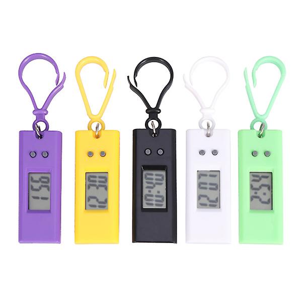 5 stk nøglering Elektroniske ure Sjove nøglering lommeure Undersøgelse Små hængende ure til børnestuderende (tilfældig farve)