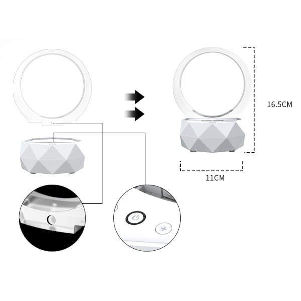 Yövalo bluetooth -kaiutin, kodin älykäs langaton värikäs bluetooth kaiutin (sininen),