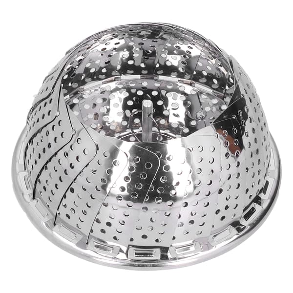 Dampkurv i rustfrit stål 28 cm diameter udtrækkelig foldbar dampstativ til hjemmet