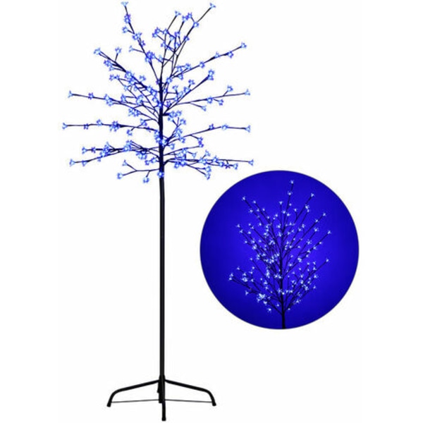 LED-valopuu Kirsikankukka Joulukoristeet Valopuu ulkokäyttöön Vakaa metallijalusta IP44 150cm sininen 160 L