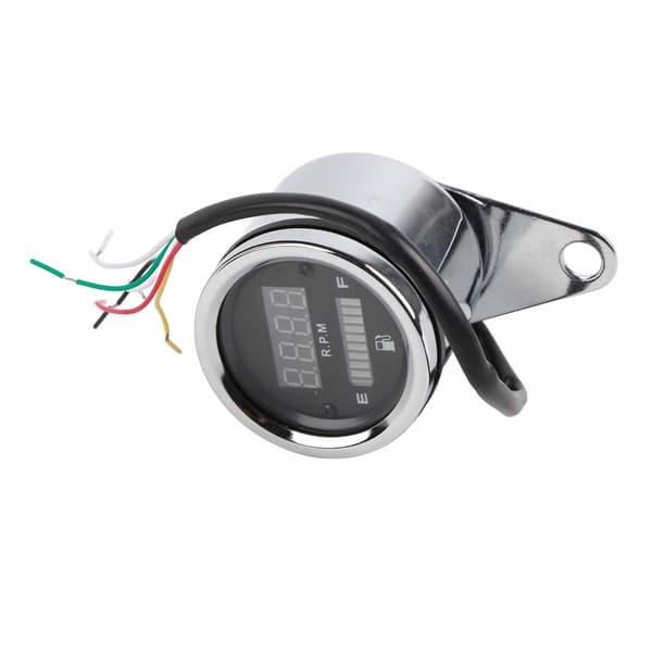 Motorcykel Digital Tacho Speedometer Måler 2 Luftguide Cylinder Modificeret Instrument