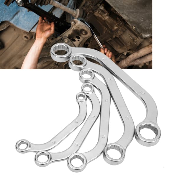 5 stk. 8-22 mm metrisk halvmåne dobbel ende krom vanadium stål fastnøkkelsett type C