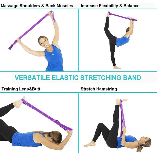 Joogahihna, joustavuutta lisäävä venytyshihna lenkeillä, monisilmukkainen venytyshihna naisten joogaan, tanssiharjoitteluun ja fysioterapiaan