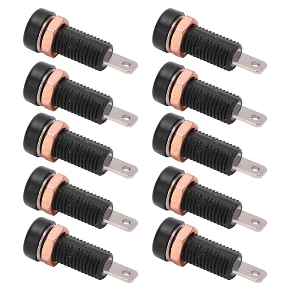 10 stk. 4 mm Banan Jack Socket Mount Bindingsstolpe Konnektor Adapter Panel Sort til Elektroniske Instrumenter