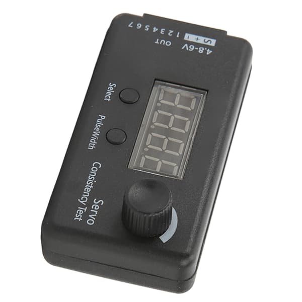 Digital Servo Tester 3 Modes Høj Nøjagtighed Sort Plast RC Helikopter Servo Konsistenstester DC 4.8-6V