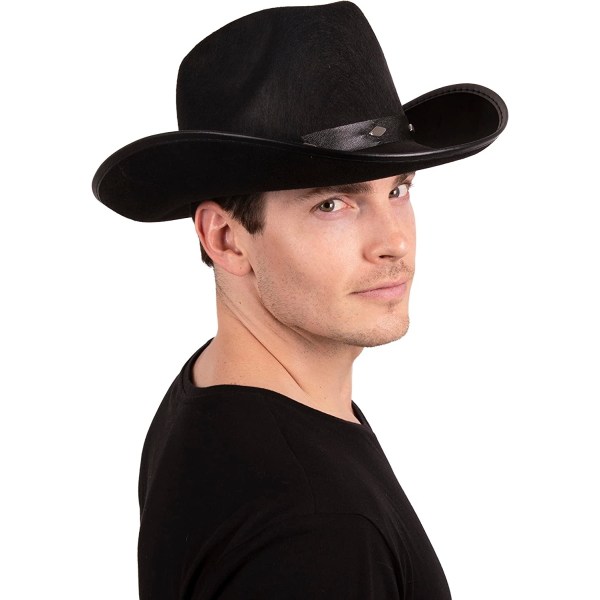 Kænguru cowboyhat med lynlåslukning, cowboyhatte til mænd og kvinder, filtcowboyhatte, cowboyhatte til voksne, cowgir