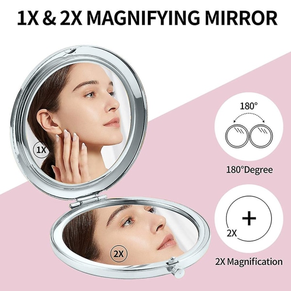 Spejl Kosmetisk Mini Mix Diamant Makeup Spejl Foldeligt Mini Pocket Spejl Bærbart Håndspejl - Til Kvinde Piger Gave