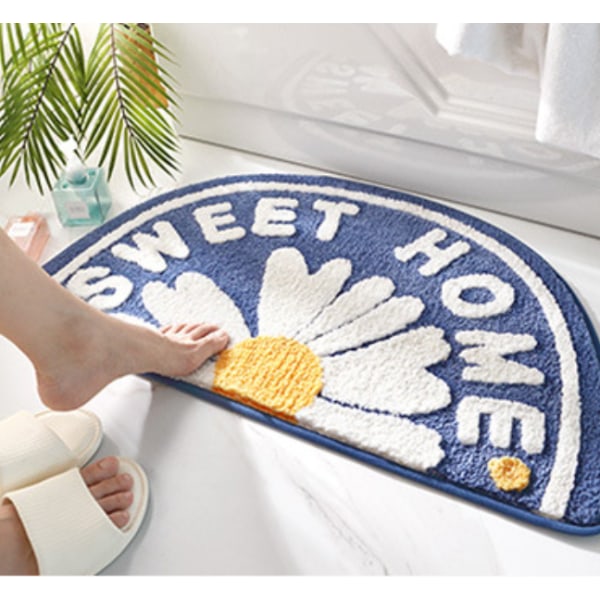 Sweet Home Semicircle Daisy Kylpyhuoneen lattiamatto 45*75cm,