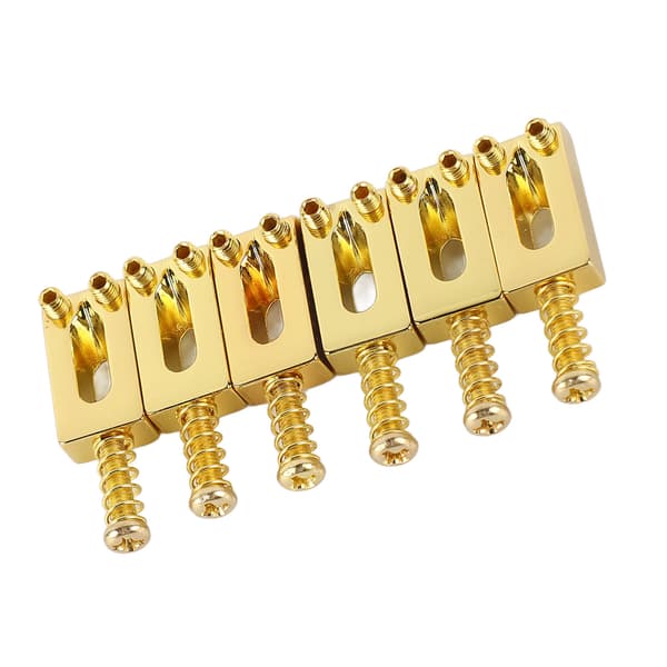 6 st elgitarrstall sadel standard zinklegering gitarr tremolo stall rullsadel för ersättning guld