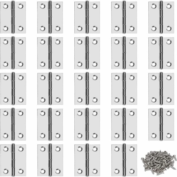 24 pieces 3041.5 inch 35*28*1.0 + 24 pieces hinge screws 6 pieces stainless steel casement small hinge wooden box stainl