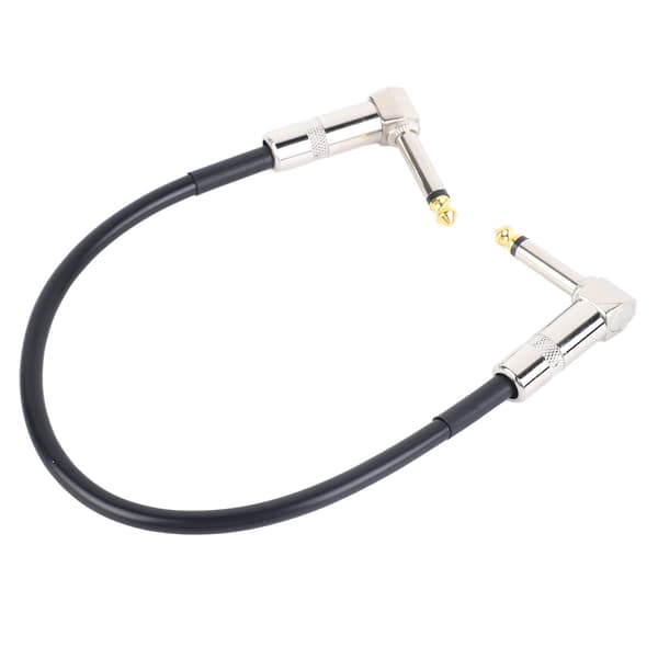 6,35 mm effektkabel brusreducering metallkärna rätvinklig plugg gitarr patchkabel pedal sladd