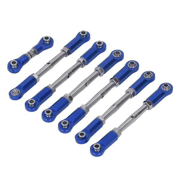 7PCS Metal Justerbart Bindestangsæt til Traxxas 1/10 RC Bil Blå