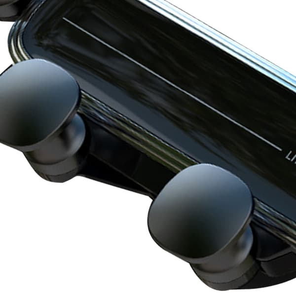 Opgraderet Auto Lås Gravity Biltelefonholder Håndfri Mini Ventilationsholder til 4,7 til 6,9 Tommer Telefoner Sølv