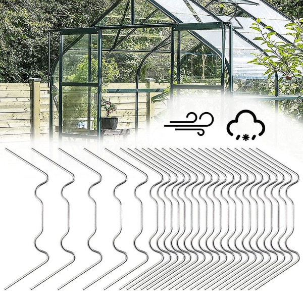 50 kpl pidikkeet kasvihuoneen lasiin, ruostumattomasta teräksestä valmistettu kasvihuonekiinnike Kasvihuonetarvikepidikkeet kasvihuoneen kiinnitykseen, puutarhakasvihuonekiinnikkeet