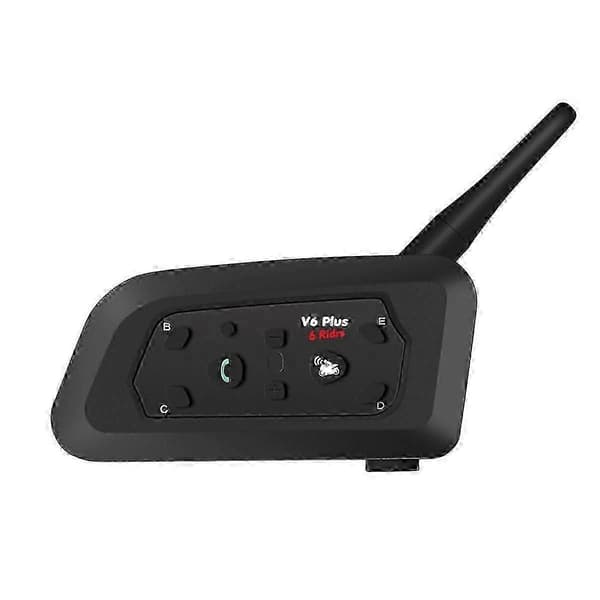V6 Plus Bluetooth Motorcykelhjälm Headset med 1500M BT Intercom Kommunikatör för 6 Förare Vatten