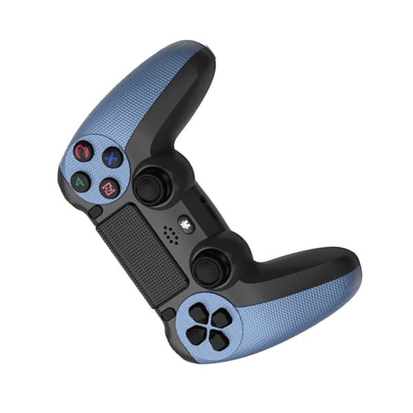 Trådløs Bluetooth Game Controller Dobbelt Vibration Præcis Kontrol Lysbjælke til PS4 Camouflage Blå