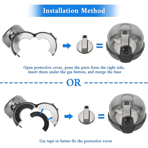 Kaasunupin cover 3 kpl Uunin nupin cover Lämmönkestävä cover Uunin nupin suojus lasten turvallisuutta varten