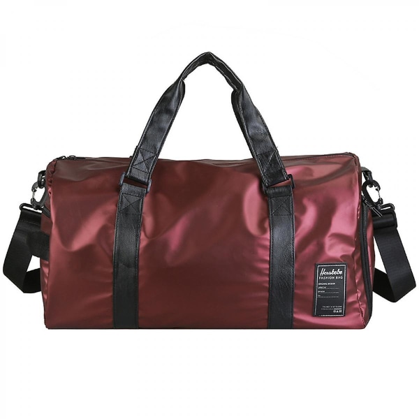 Suurikokoinen kannettava fitness , itsenäinen kenkäasento vetoketjullinen käsilaukku kuivan ja märän erottelun harjoituslaukku (punainen)