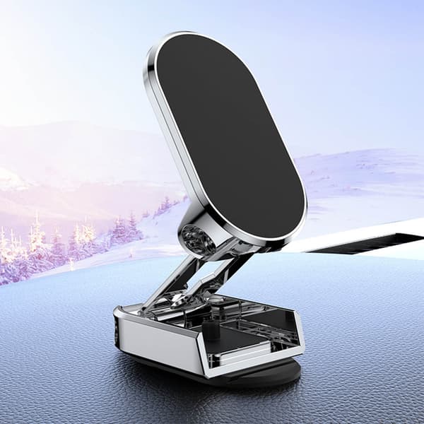 Magnetisk Biltelefonholder Sammenleggbar 360 Rotasjon Dashbordmontering Stativ Vugge