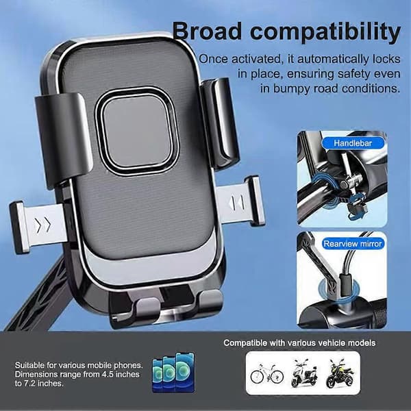 Universal telefonhållare 360° rotationsjustering lämplig för montering på cykel Handlebar Model