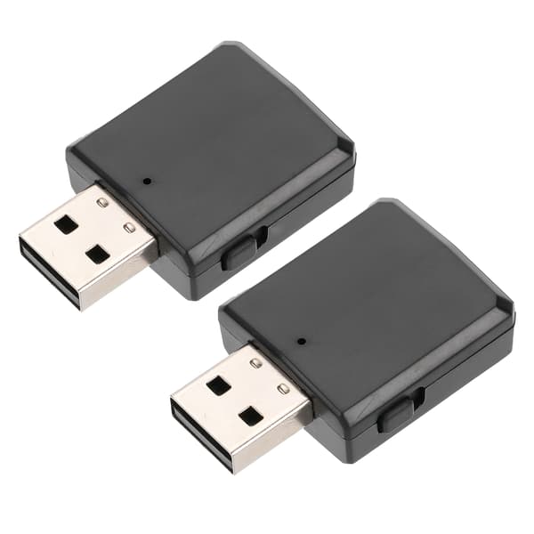 2 stk Bluetooth 5.0 lydsender/-mottaker 2-i-1-adapter for TV, bil, datamaskin