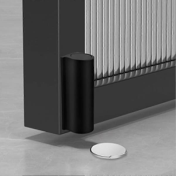 Magnetiske dørstoppere Sort rustfrit stål Ingen borekile stopper Kraftig fangstholder til at holde døre åbne White