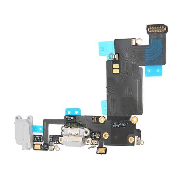 iPhone 6S Plus Ladeportmodul USB Dock-kontakt Mikrofon Hodetelefon Flexkabel Grå