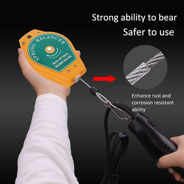 Retractable værktøjsfixtureholder - 3 til 5 kg bæreevne (gul)