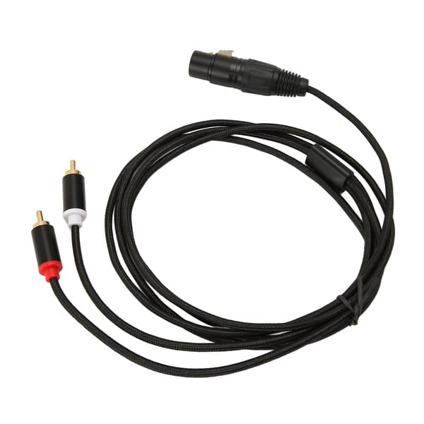 XLR til Dobbelt RCA Kabel Hun til Han Lavt Tab Støjfri Y Splitter Stereo Lyd Interconnect Ledning 2m 6.6ft