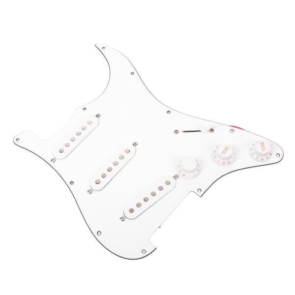Elgitarr Pickup Single Coil Klart Ljud 11 Hål Förkopplad Pickup Ersättning Vit