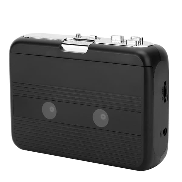 Bærbar Bluetooth Kassettspiller FM Radio Auto Reverse Funksjon Noir