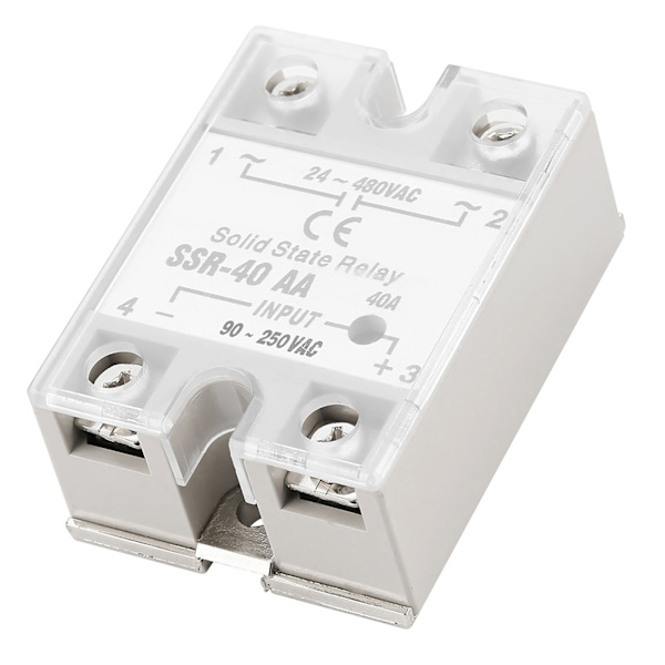 SSR 40AA 40A Solid State Relæ Modul AC Input 90-250V AC Output 24-480V AC