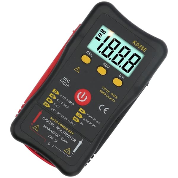 KD28E Multifunksjon Digitalt Multimeter True RMS Berøringsfri Spenningstester Dataoppbevaring Bærbar Voltmeter