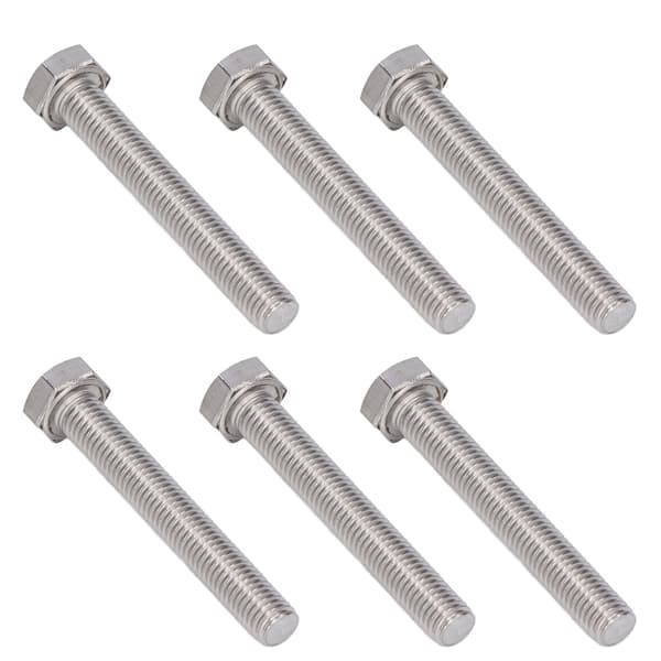 20 stk. M10x1,5x65mm A2 Rustfritt Stål Sekskant Hode Fullt Gjenget Settskruer DIN 933