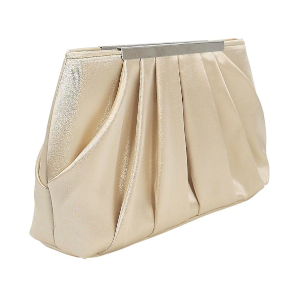 Clutch aftentaske Elegant plisseret satin Formel håndtaske Enkel Klassisk pung til kvinder A916-931 Apricot