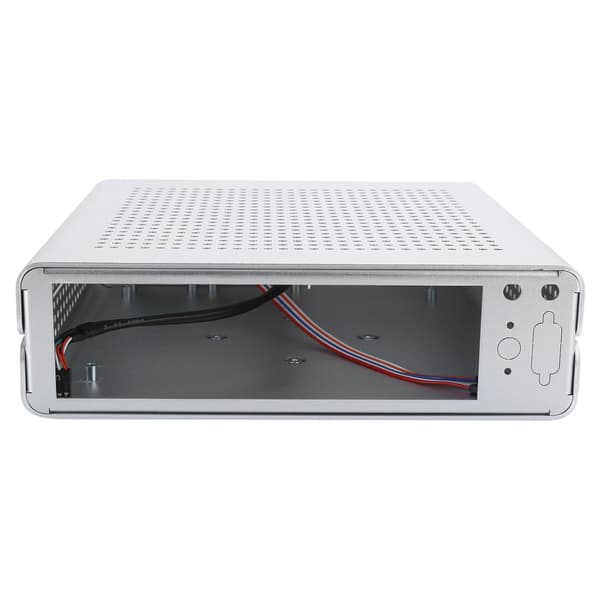 G60S HTPC Kabinet Fuld Aluminium DCATX Strømforsyning MiniITX Kabinet Sølv USB2.0 Desktop Computer