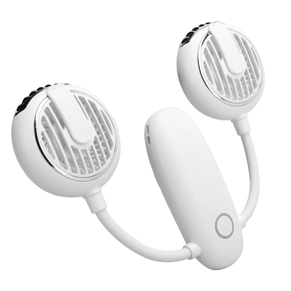 F38 Dobbelthoved Multifunktionel Udendørs USB Opladning Foldbar Talje Mini Ventilator