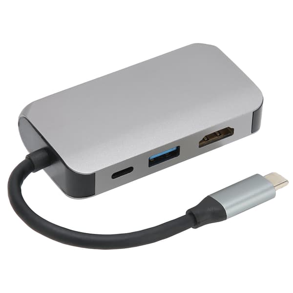 4 i 1 USB C Dockingstasjon med HDMI PD USB VGA-adapter