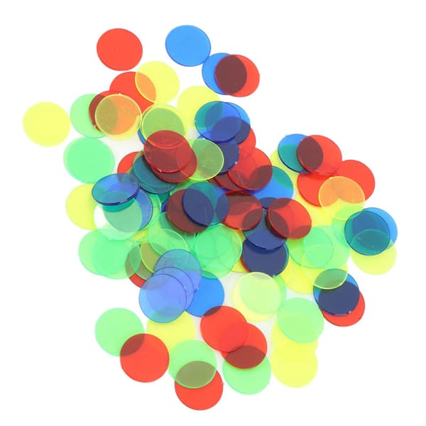 100 st Transparenta spelmarker 15 mm runda brädspelsmarker 4 färger