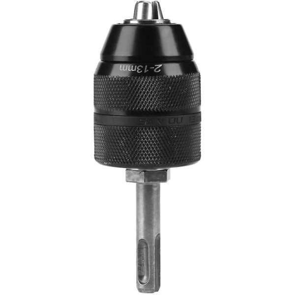 Drejebænk borepatron nøglefri 2-13 mm 3 ben selvstrammende hammerhåndtag Sds Adapter Metal Kapacitet Konverteringsværktøj