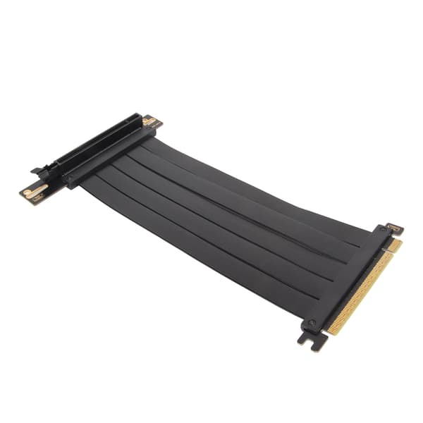 PCIe 4.0 X16 Riser Kabel 90 Graders GPU Forlænger til RTX 4090 Høj Hastighed Fleksibel 40cm 15.7in Sort