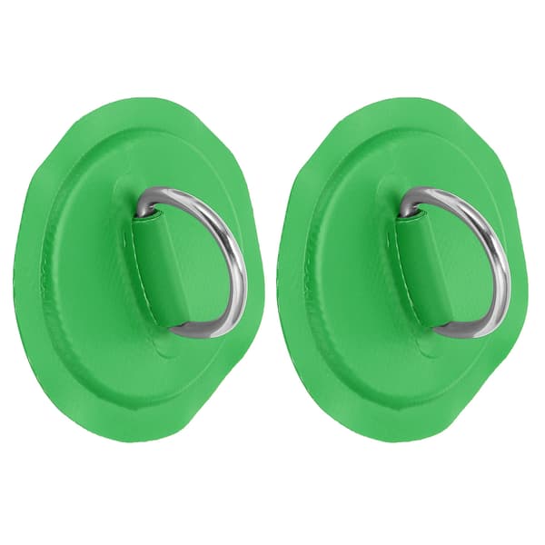 D Ring Pad Patch PVC Oppblåsbar Båt Flåte Jolle Kano Surfebrett Kajakk Festebrakett Grønn