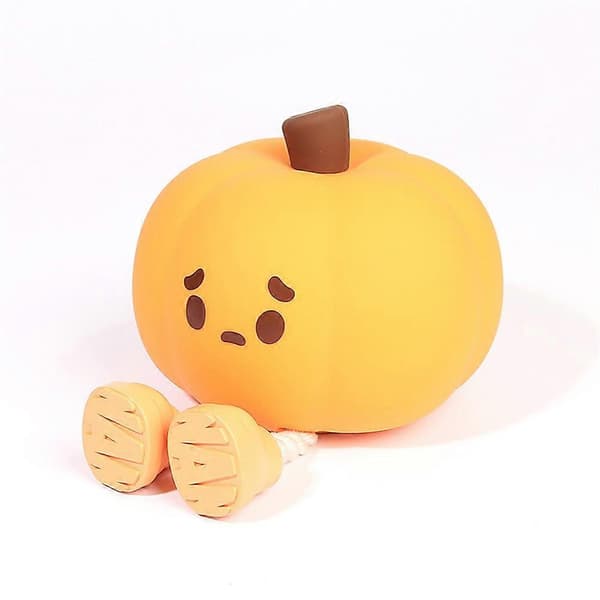 Pumpkin Buddy Lamp, Cute Pumpkin Decor Silicone Rechargeable Night Light