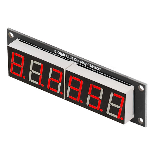TM1637 6-cifret 7-segment 0,56 tommer rød LED digitalt rør displaymodul