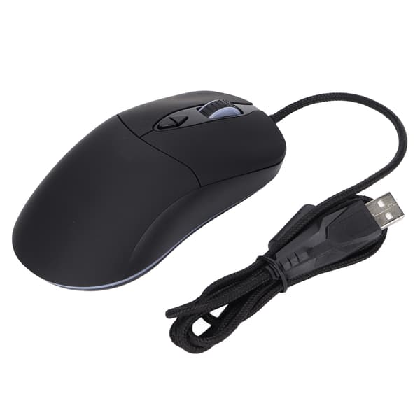 RGB Gaming Mus 7200DPI USB Kablet 10 Lystilstande Komfortabelt Greb Sort